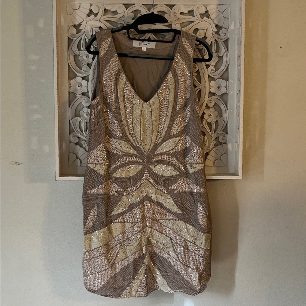 Badgley Mischka, Mark James Beaded Mini Dress